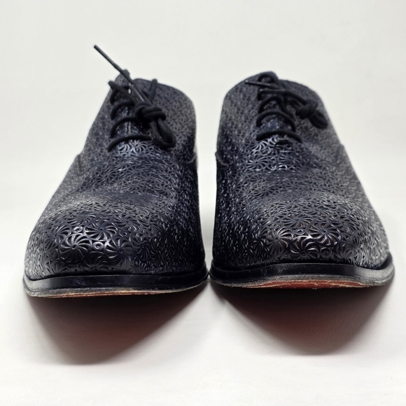 Gianni Fioretti Men\'s Navy Blue Leather Shoes Made In Italy Size 44 Pre-owned